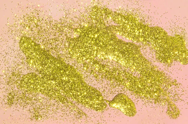 Abstract Luxurious Liquid Golden Lights Glitter Pastel Pink Background — Stock Photo, Image