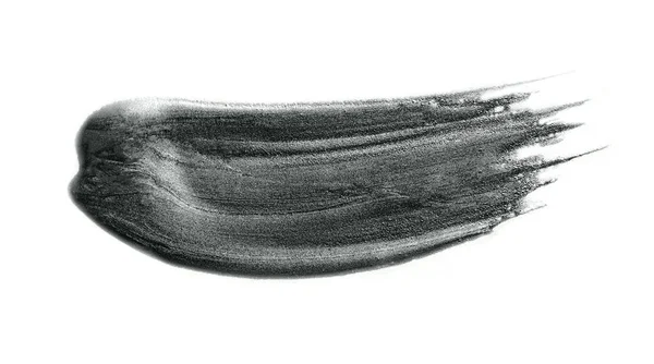 Черная Жидкость Косметической Глины Активированный Уголь Лица Маска Инсульт Изолированы — стоковое фото