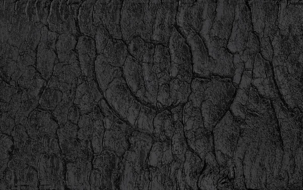 Natural cracked black activated charcoal texture for backgrounds. Top view.