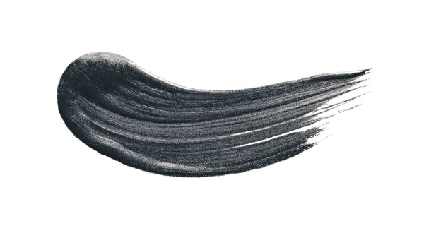 Fekete Stroke Folyadék Kozmetikai Vulkanikus Agyag Vagy Aktív Faszén Arcmaszk Stock Kép