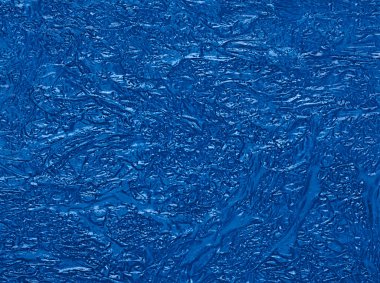 Popüler buruşmuş soyut dalgalı plastik veya polyethylene arkaplan modayla uyumlu Phantom Blue.