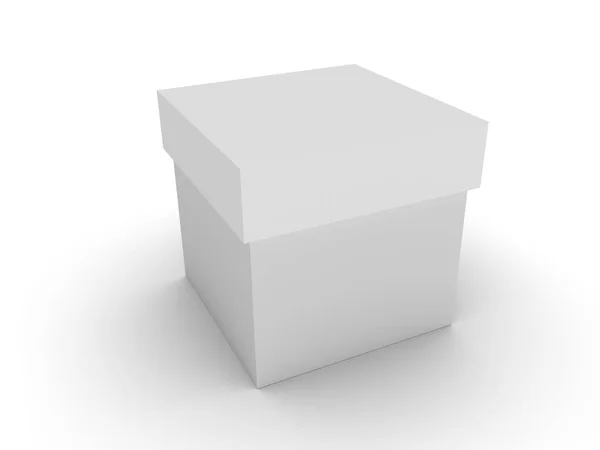 3D box biały — Zdjęcie stockowe