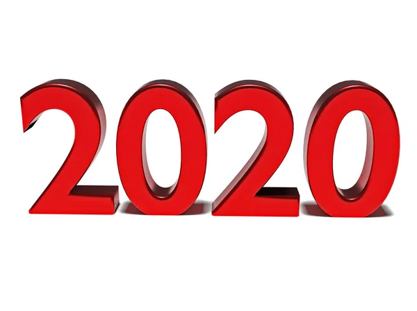 Red numbers of New Year 2020 — Stock Photo, Image