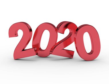 Yeni yıl 2020. Kırmızı sayılar