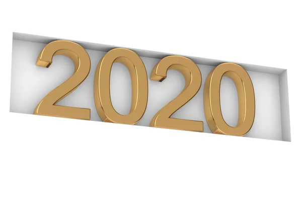 Золотые номера Нового года 2020 — стоковое фото