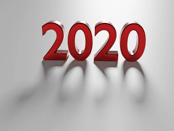 2020 yılının kırmızı sayıları — Stok fotoğraf