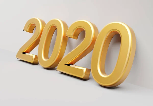 Goldzahlen für das neue Jahr 2020 — Stockfoto