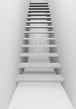 Staircase with steps in the corridor