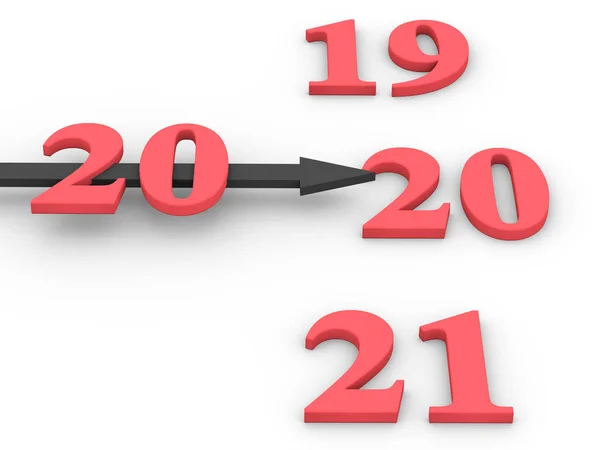 Yeni yıl. 2020 'deki ok. — Stok fotoğraf