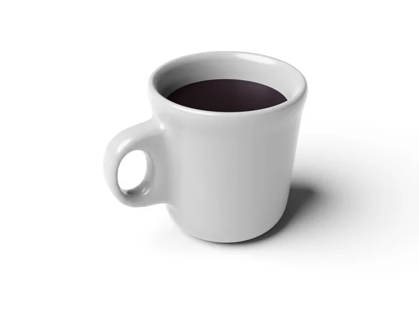 Tasse Kaffee isoliert auf weißem Hintergrund — Stockfoto