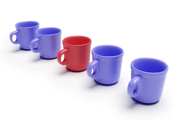 Individuele cup geïsoleerd op een witte achtergrond — Stockfoto