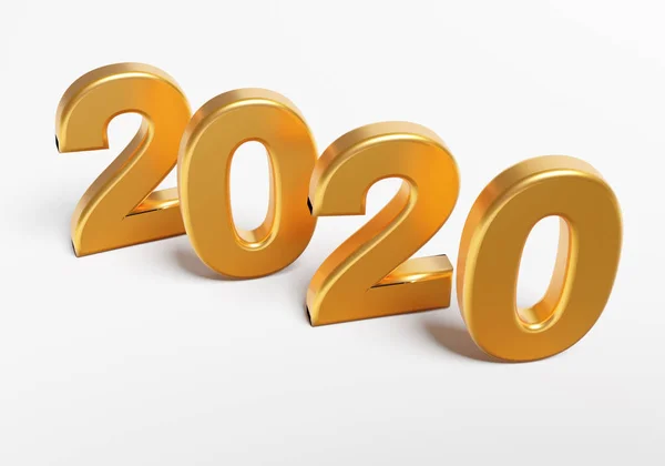 Goldzahlen für das neue Jahr 2020 — Stockfoto