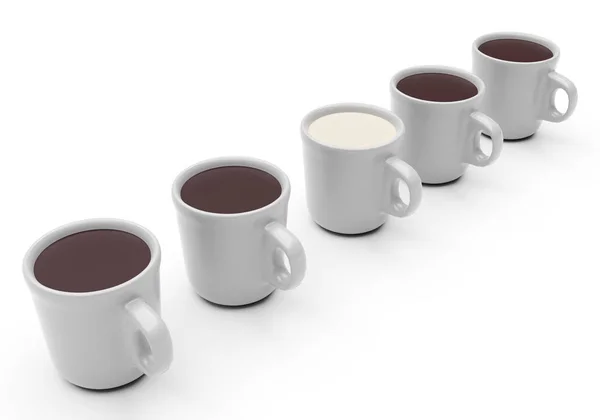 Individuelle Tasse isoliert auf weißem Hintergrund — Stockfoto