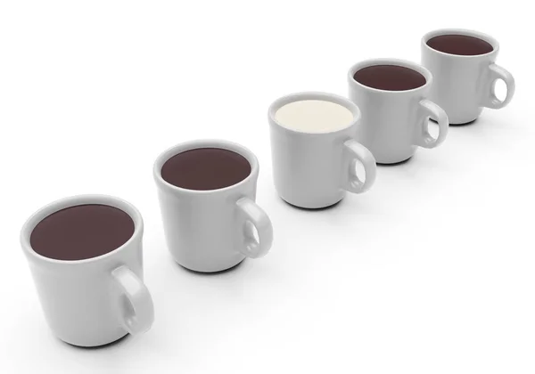 Individuele cup geïsoleerd op een witte achtergrond — Stockfoto