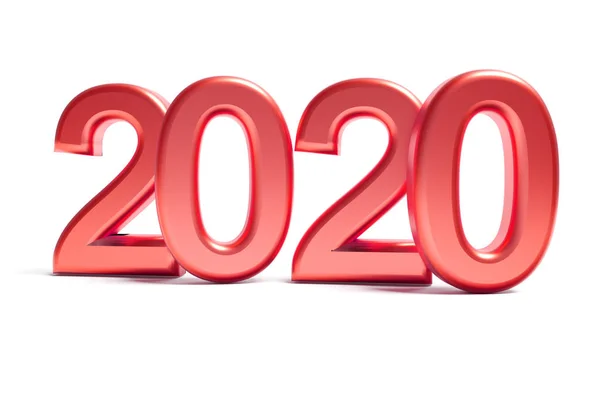 Números vermelhos de Ano Novo 2020 — Fotografia de Stock
