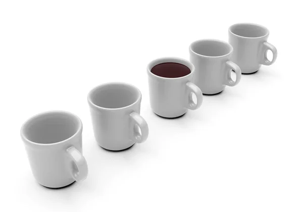 Individuelle Tasse mit Getränk isoliert auf weißem Hintergrund lizenzfreie Stockfotos