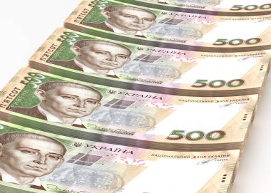 Hryvnia Ukrayna parası. İş konsepti