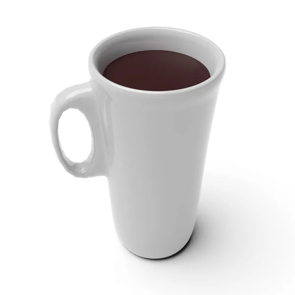 飲んで白い背景に単離されたコーヒーの大きなカップ — ストック写真