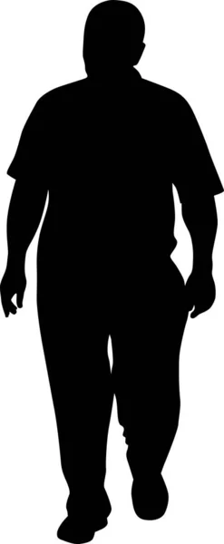 Black silhouette of walking man — Stock Vector