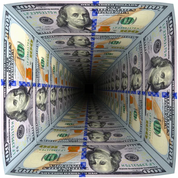 Black Hole End Dollars Money Concept Crisis Financial Problems — Stock Photo, Image