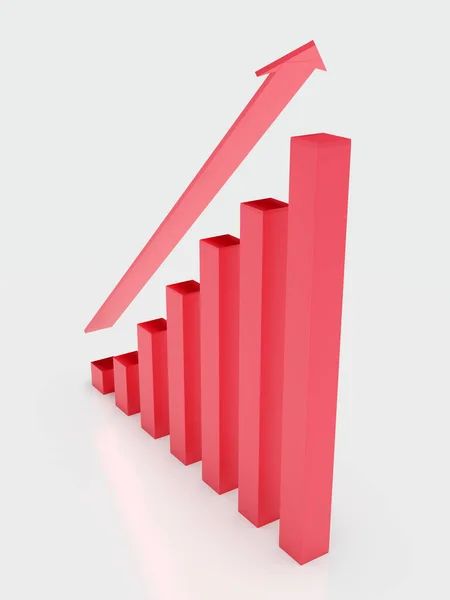 Ilustración Del Diagrama Con Progreso Creciente Conceptos Negocio Renderizar — Foto de Stock