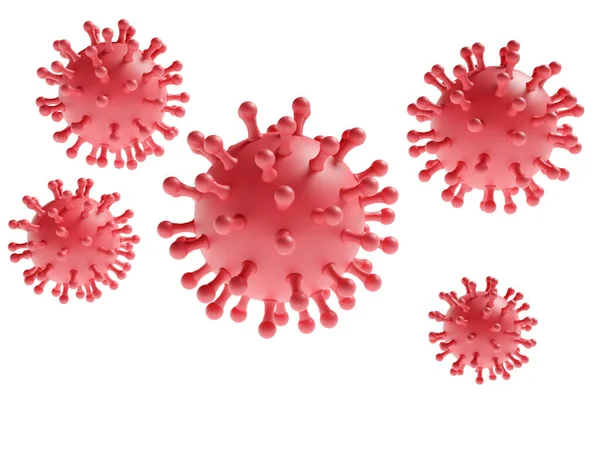 Corona Virus Isolated White Background Rendering — Stock Photo, Image