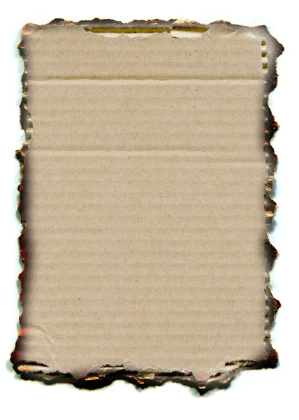 Sfondo Antico Cartone Carta Bruciata Vintage Bianco — Foto Stock