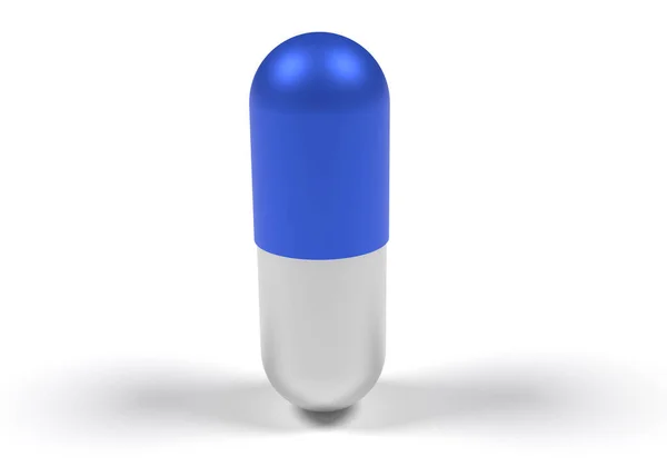 医学の概念 白色に隔離されたカプセル薬のイラスト 3Dレンダリング — ストック写真