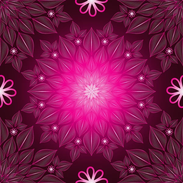 Napperon floral violet sans couture — Image vectorielle
