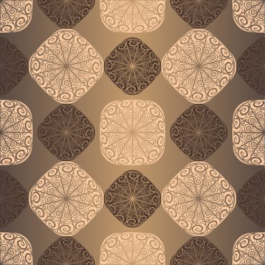 Sorunsuz vintage kahverengi deseni