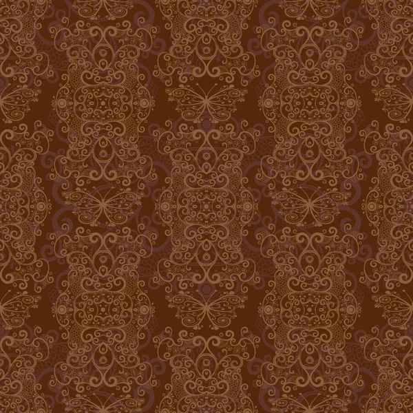 Modèle brun foncé sans couture — Image vectorielle
