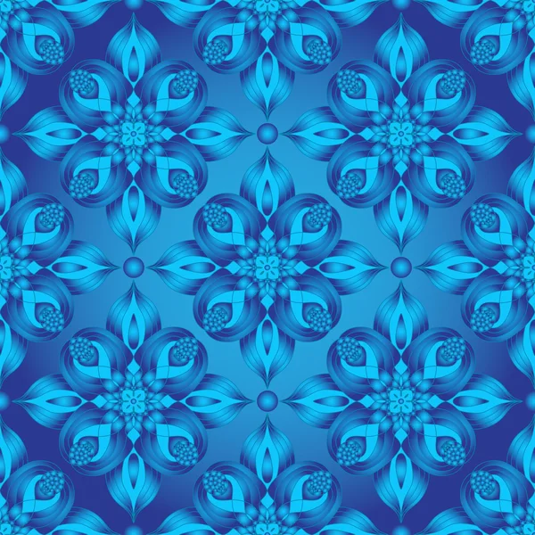 明るい青いグラデーションのシームレス パターン — ストックベクタ