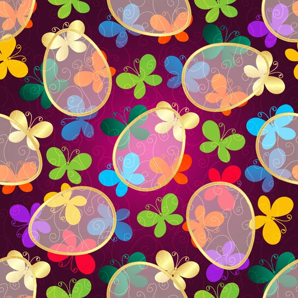 Pascua púrpura oscuro patrón sin costura — Archivo Imágenes Vectoriales