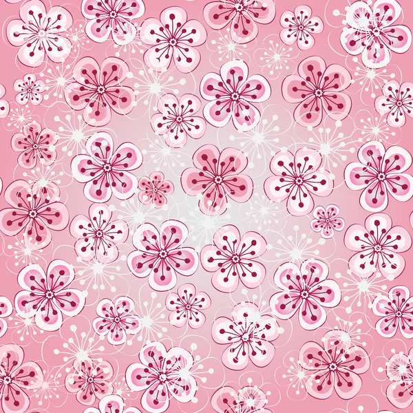 Modèle de ressort sans couture floral — Image vectorielle