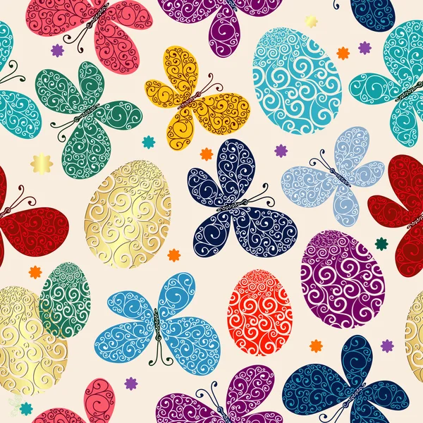 Easter vivid seamless pattern — Stock Vector