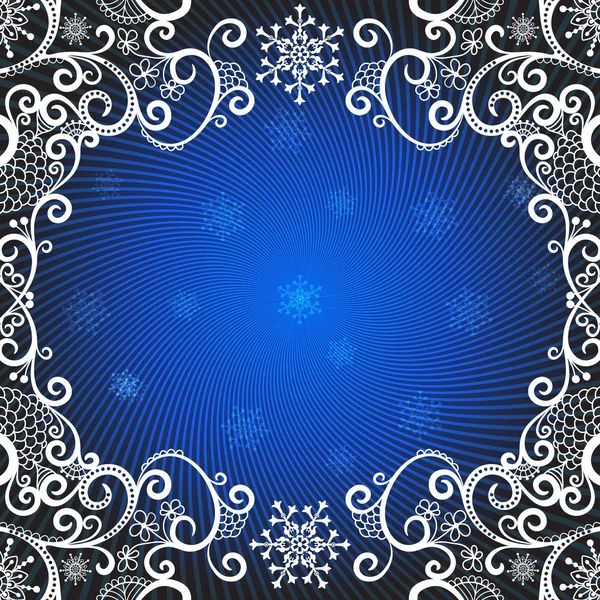 Tarjeta de felicitación azul oscuro de Navidad — Vector de stock