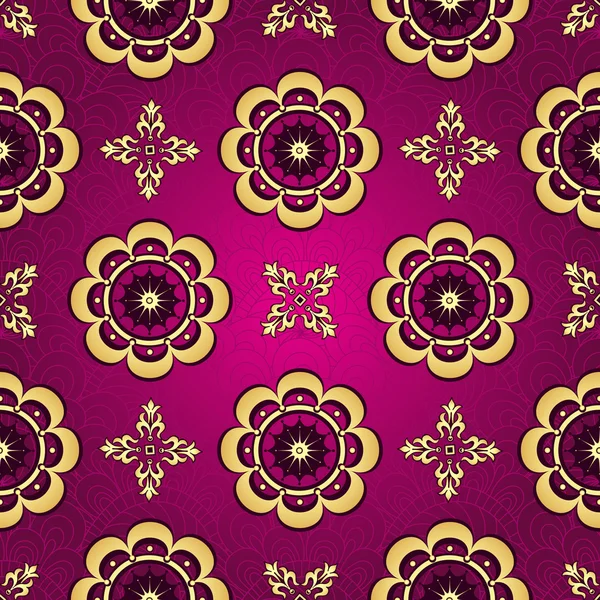 Purple seamless vintage pattern — Stock Vector
