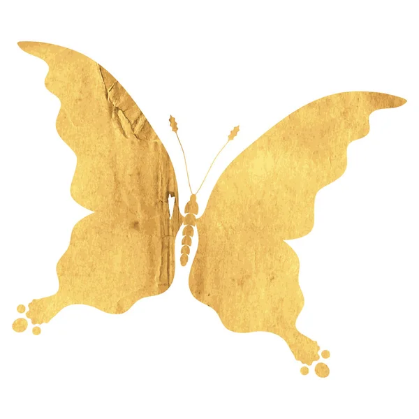 Papier silhouette vintage papillon — Image vectorielle