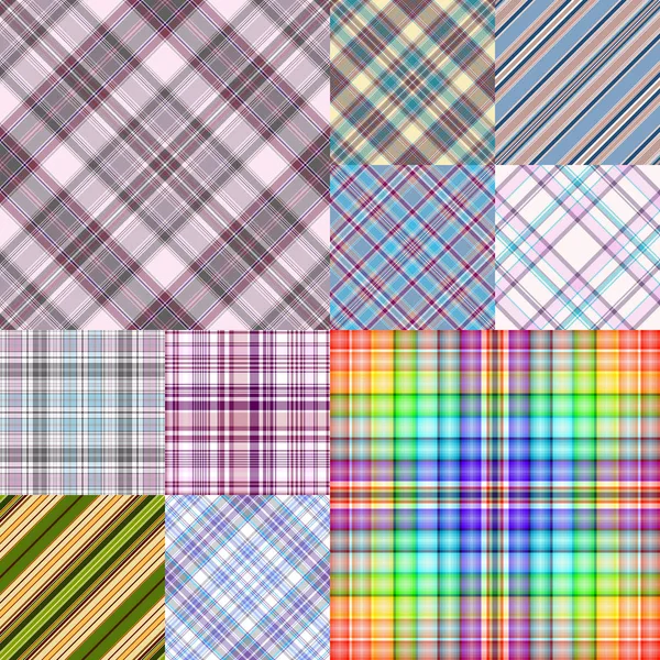 Set kleurrijke naadloze geometrische patronen — Stockvector