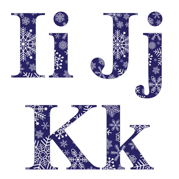 Hoofdletters en kleine letters I en K — Stockvector