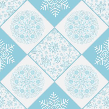 Kar taneleri ile damalı seamless modeli