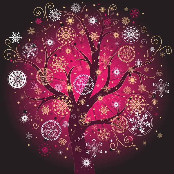 Frame with Christmas tree — Stock Vector