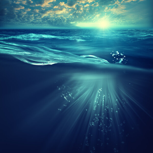 background with waves and sea surface