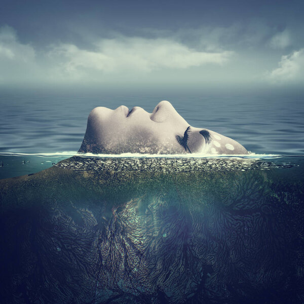 Sea soul. Abstract marine background