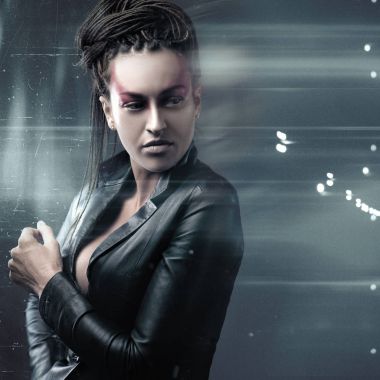 inanılmaz makyaj ile kadın portre