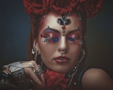 Oryantal kadın portre Retro tarz