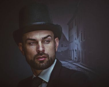 Retro tarzı erkek portre