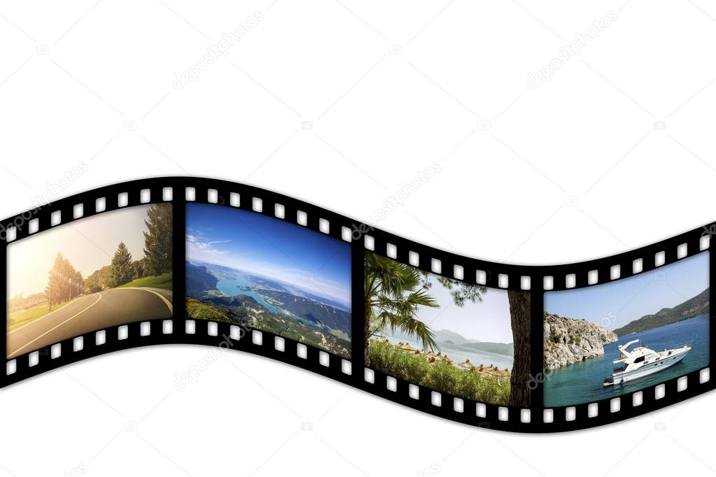 filmstrip on the white backgrounds