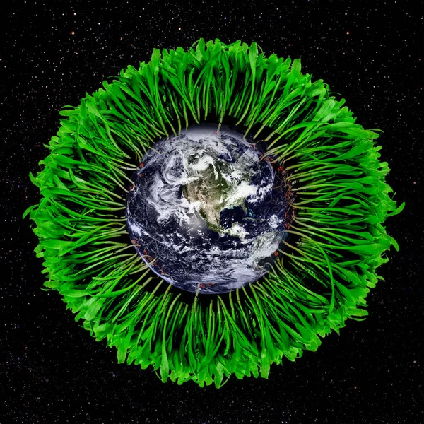 Sprouting earth in space — Stock Photo, Image