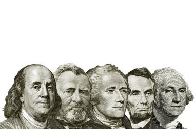 Beyaz arka plan üzerinde izole dolar